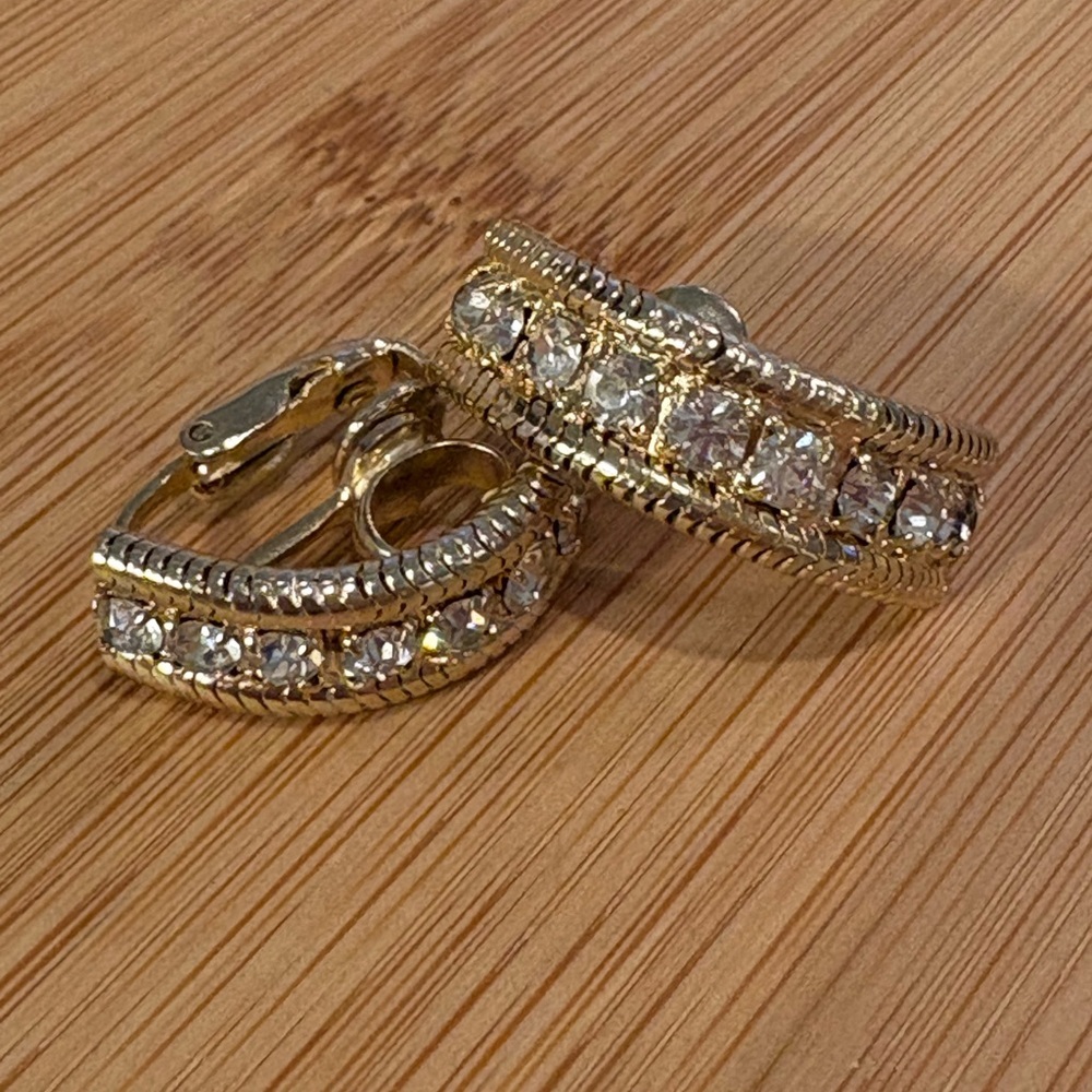 Elegant Gold Clip Earrings